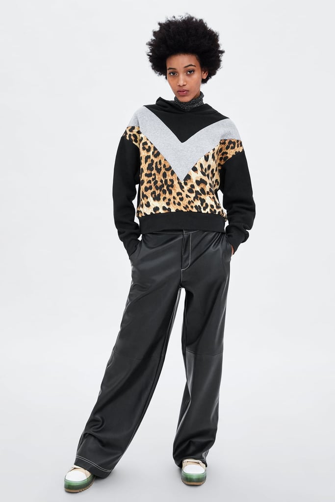 Zara Animal Print Sweatshirt