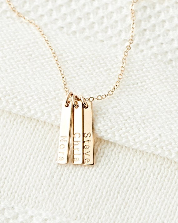 Tiny Personalized Bar Necklace