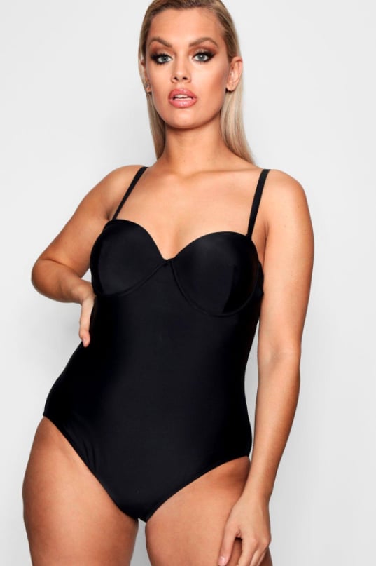 Boohoo Violet Underwired Push Up Swimsuit