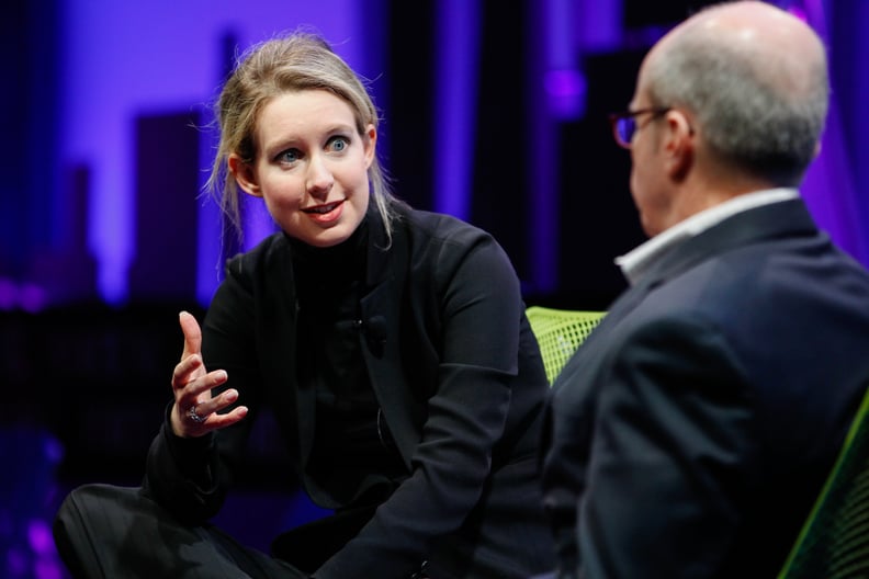 SAN FRANCISCO, CA - NOVEMBER 02:  Elizabeth Holmes (L) and Alan Murray speak at the Fortune Global Forum at the Fairmont Hotel on November 2, 2015 in San Francisco, California.  (Photo by Kimberly White/Getty Images for Fortune)