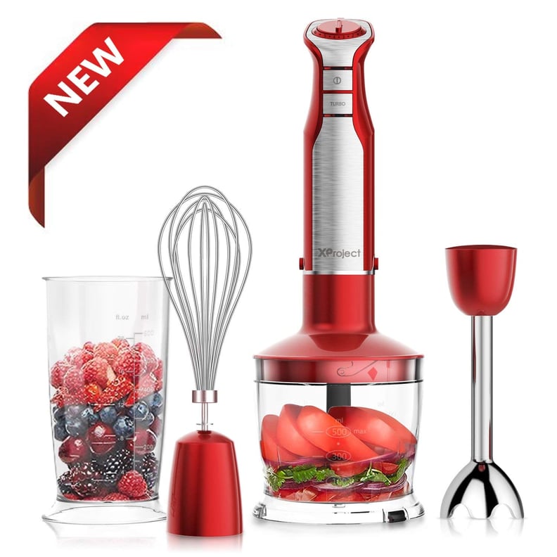 Hand Blender, Smart Electric 800W, 12 Speed and Turbo Mode, 4-in-1