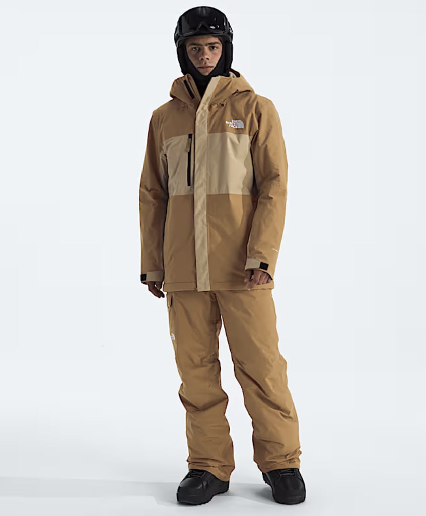 The North Face Freedom Insulated Jacket ($320)
The Colorado-based company doesn't just master puffer jackets. This insulated piece is a new addition to the customer-favorite Freedom line, made from 100 percent recycled waterproof fabric — ideal for all conditions. It also has a helmet-compatible hood and snap-down powder skirt for different activities like skiing.