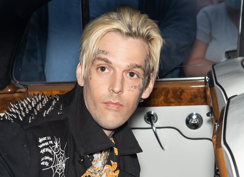 PHILADELPHIA, PENNSYLVANIA - APRIL 10: Aaron Carter is seen arriving to the Celebrity Boxing Face Off between Lamar Odom & Aaron Carter  on April 10, 2021 in Philadelphia, Pennsylvania. (Photo by Gilbert Carrasquillo/WireImage)