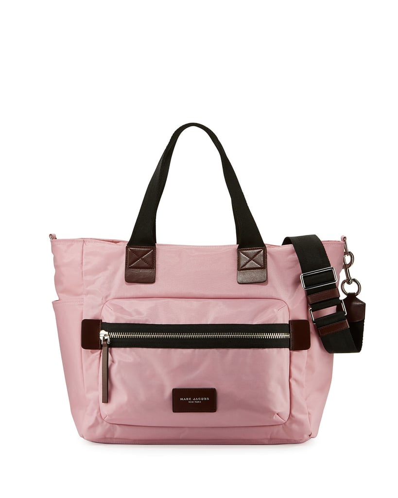 Marc Jacobs Biker Leather-Trim Nylon Babybag