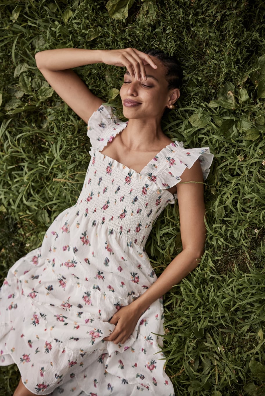 Floral Ruffle Cutout Maxi Dress – ASTR The Label