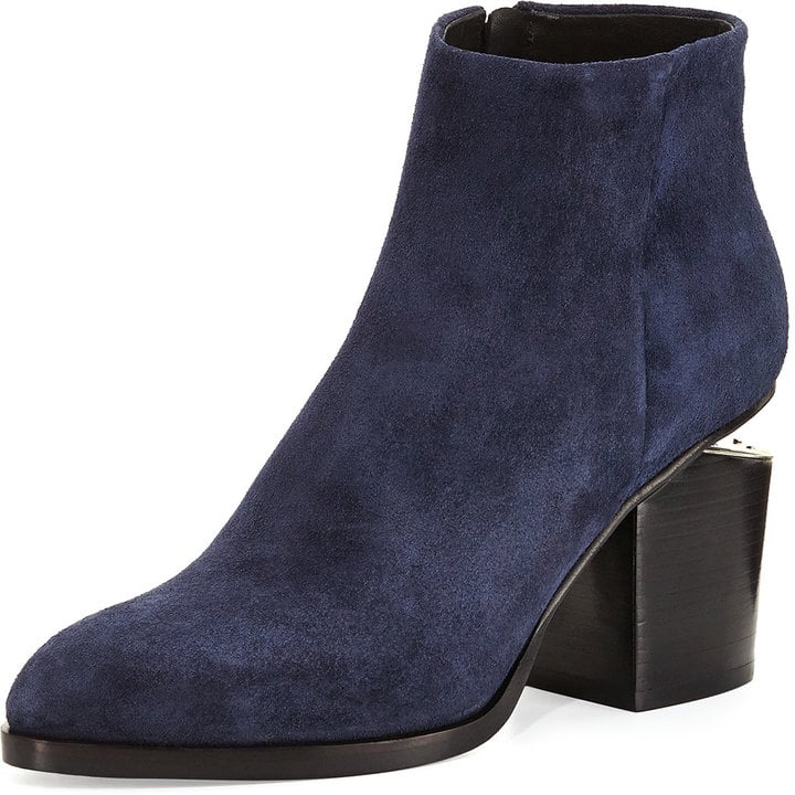 Alexander Wang Suede Ankle Boot in Navy ($650) | Fall Boot Trends 2015 ...