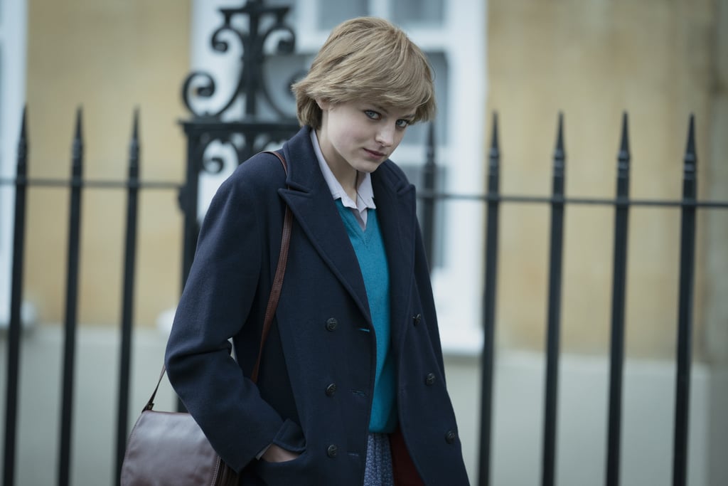 Princess Diana's White Collared Shirt and Blue Jumper on The Crown