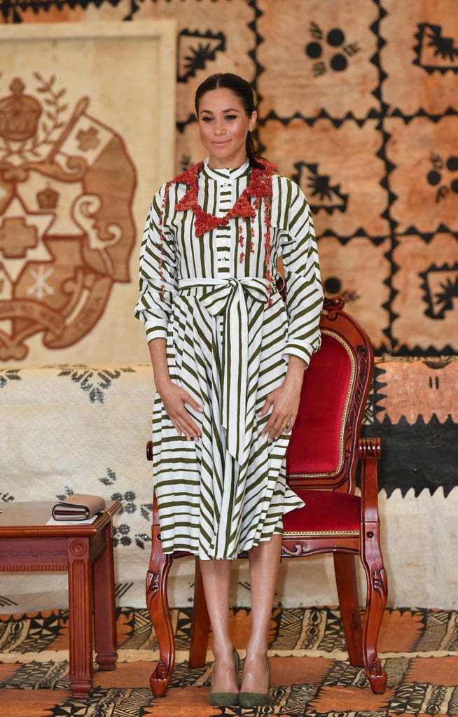 Meghan Markle Striped Dress in Tonga 2018