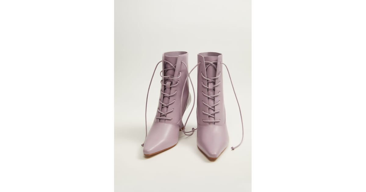 mango pebbled leather boots
