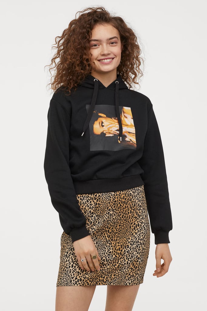 H&M Short Printed Hooded Top