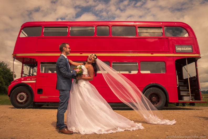 The Bride Wore a Strapless Ballgown by Simply Bridal