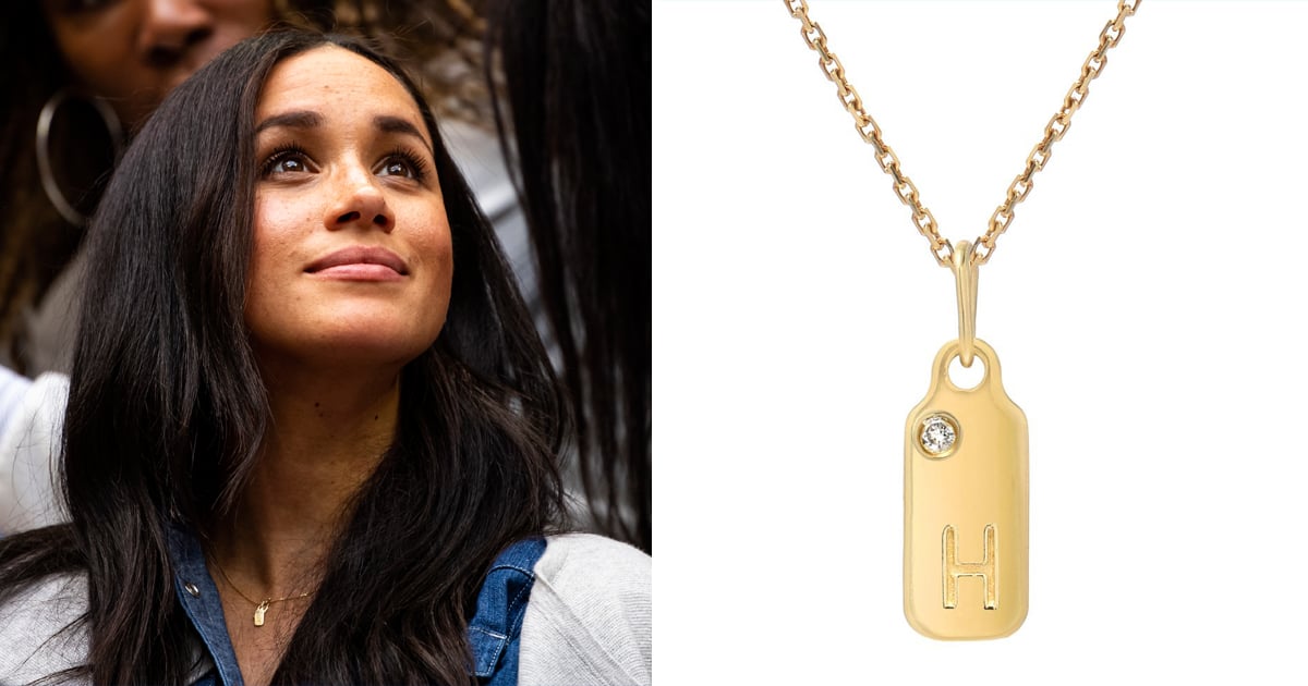 mini dog tag initial necklace