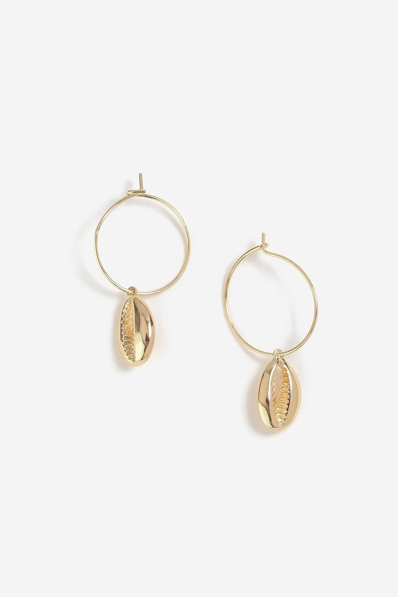 Topshop Shell Hoop Earrings