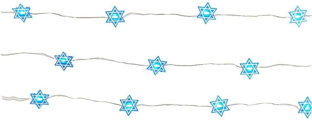 Cute Fairy Lights: Kurt Adler Battery-Operated Star of David Fairy Light Set