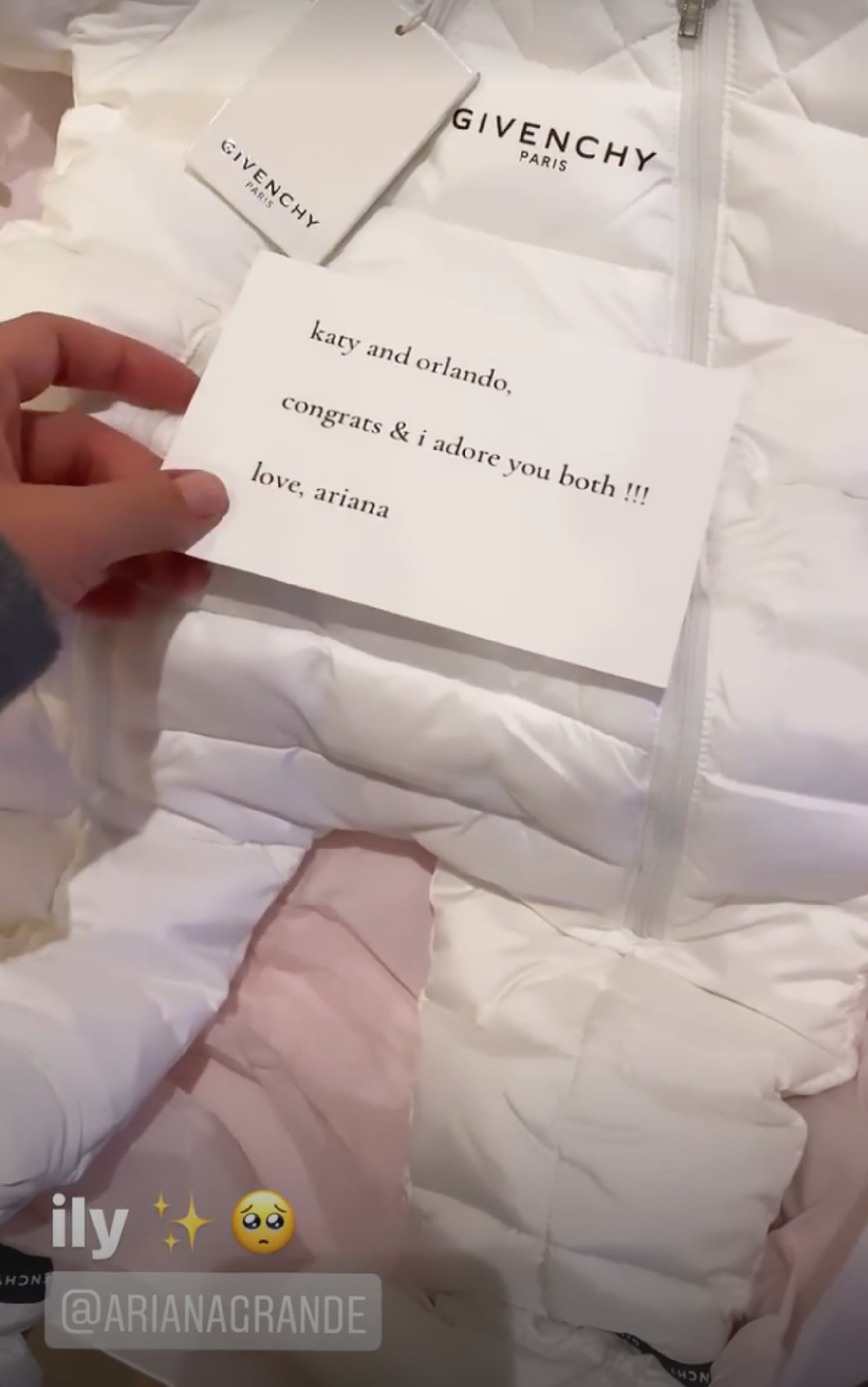 Ariana Grande's Baby Gift For Katy Perry and Orlando Bloom ...