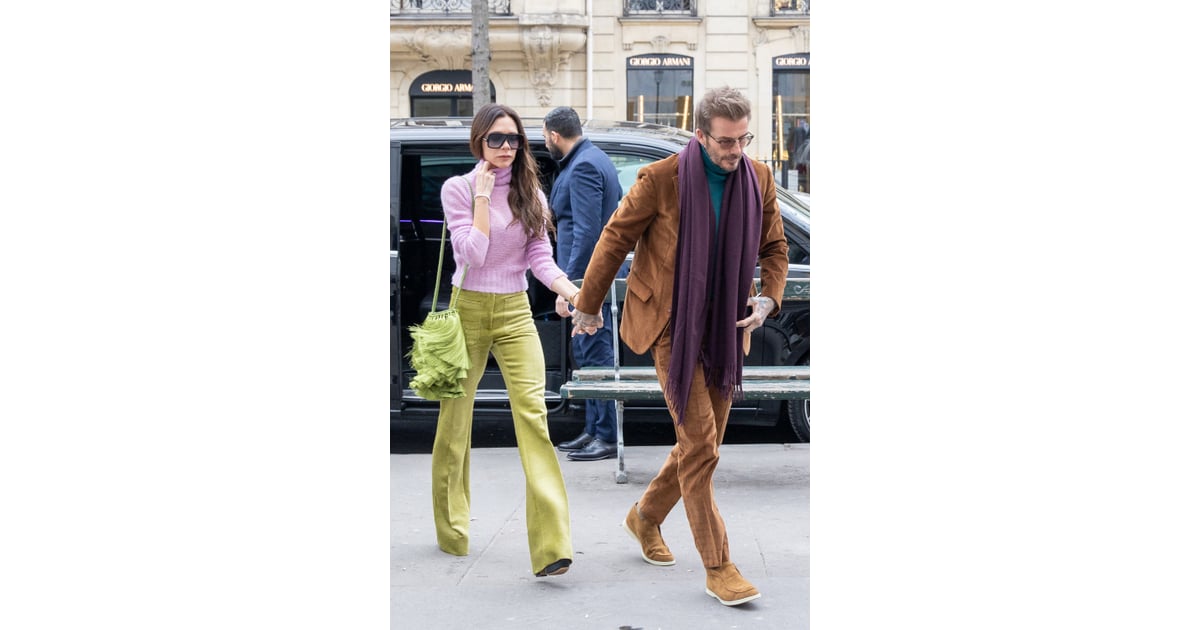 Victoria & David Beckham Share PDA During Paris Fashion Week