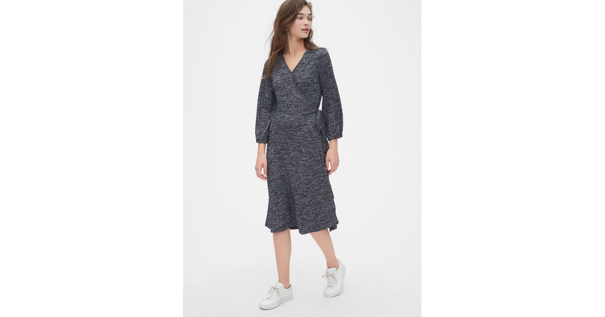 gap wrap midi dress
