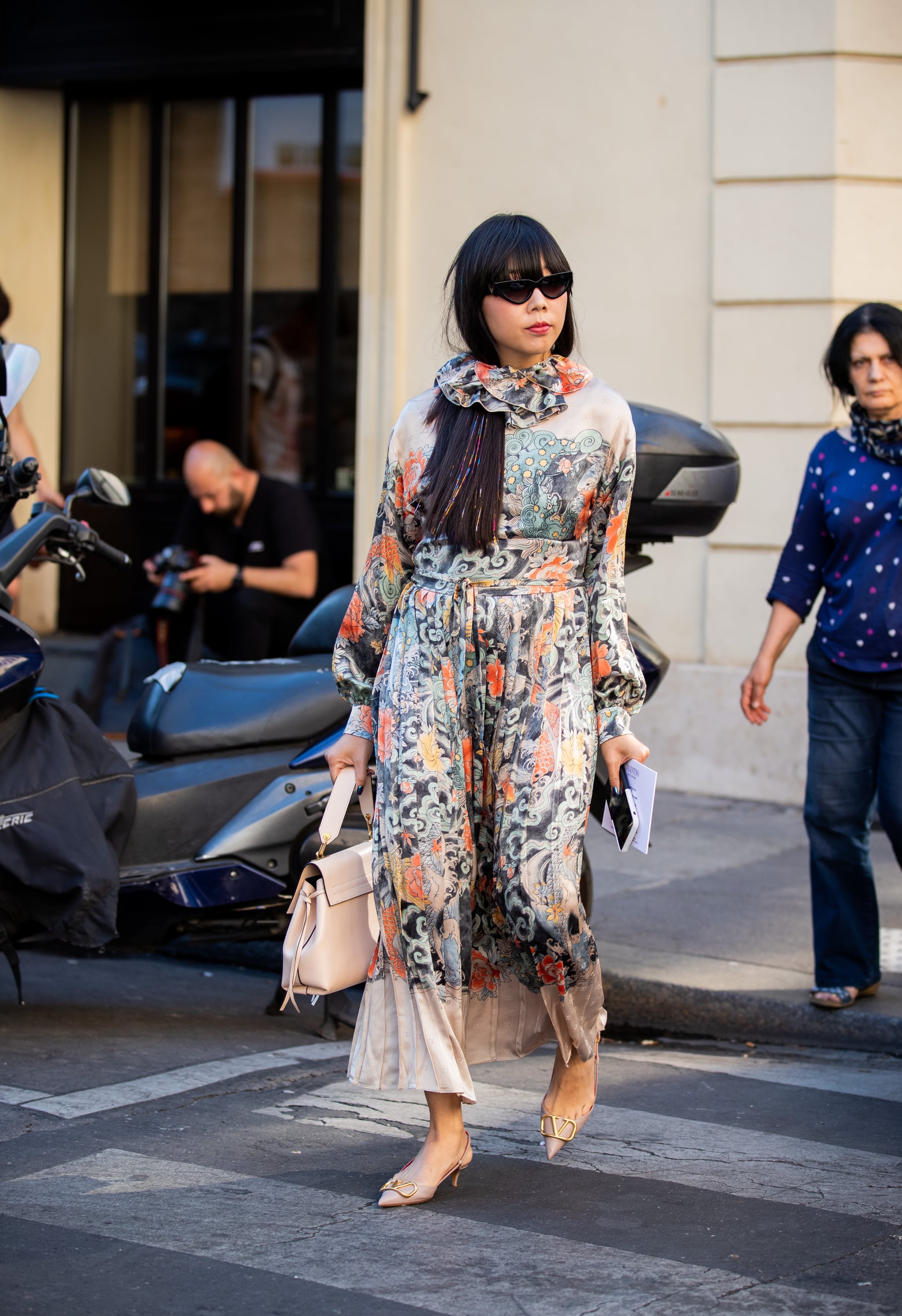 maxi dress and heels