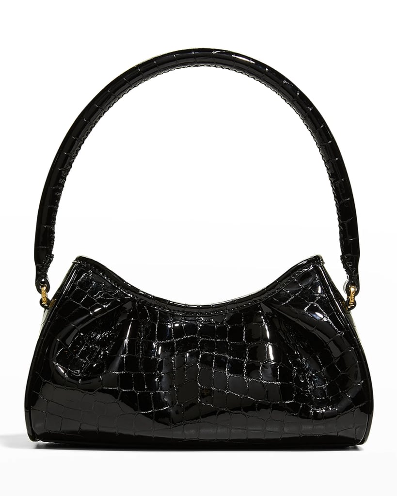 A Glossy Choice: Elleme Dimple Small Pearl Croc-Embossed Shoulder Bag