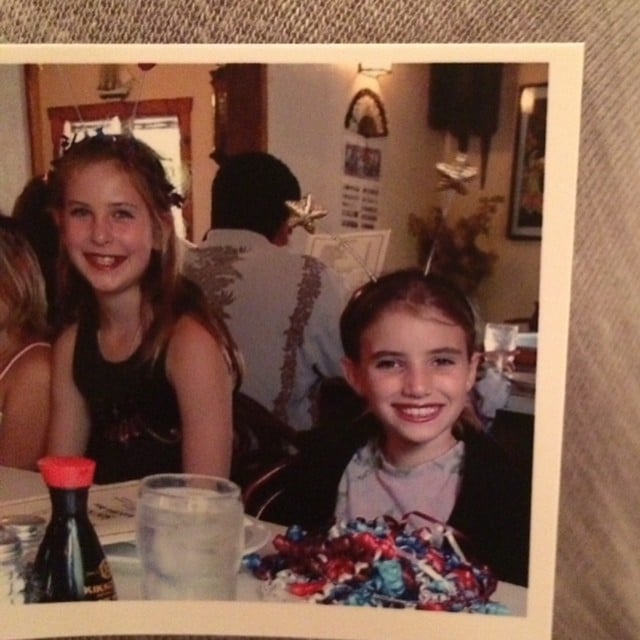 Emma Roberts posted a young photo of herself with Demi Moore's daughter Tallulah Willis.
Source: Instagram user emmaroberts