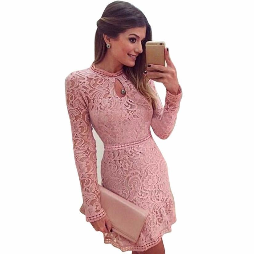 Lace Long Sleeve Dress