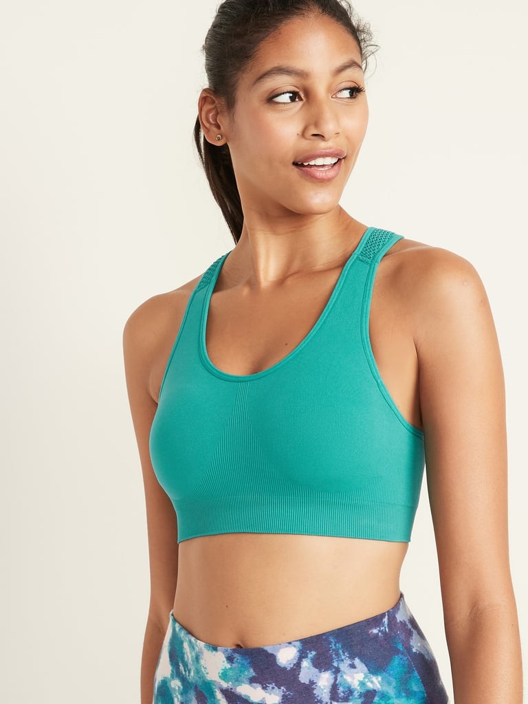 Light Support Seamless Racerback Sports Bra for Women