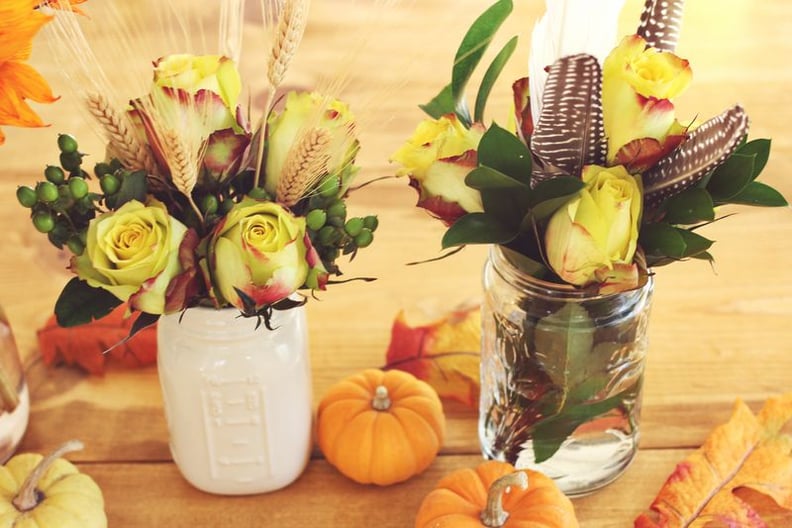 Fall Flower Mason Jar Vase