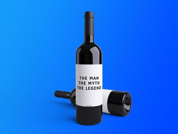 The Man the Myth the Legend Father's Day Wine Label
