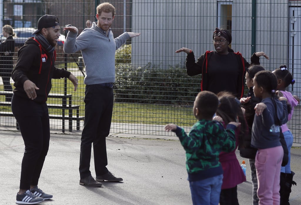 Prince Harry Playing With Kids During Fit and Fed Visit 2018