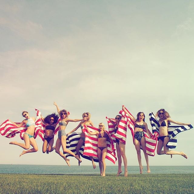 The ladies jumped for joy.