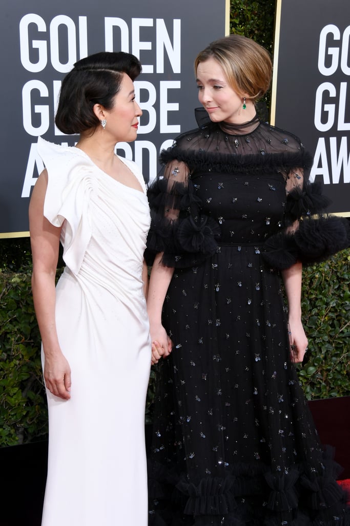 Sandra Oh and Jodie Comer at 2019 Golden Globes