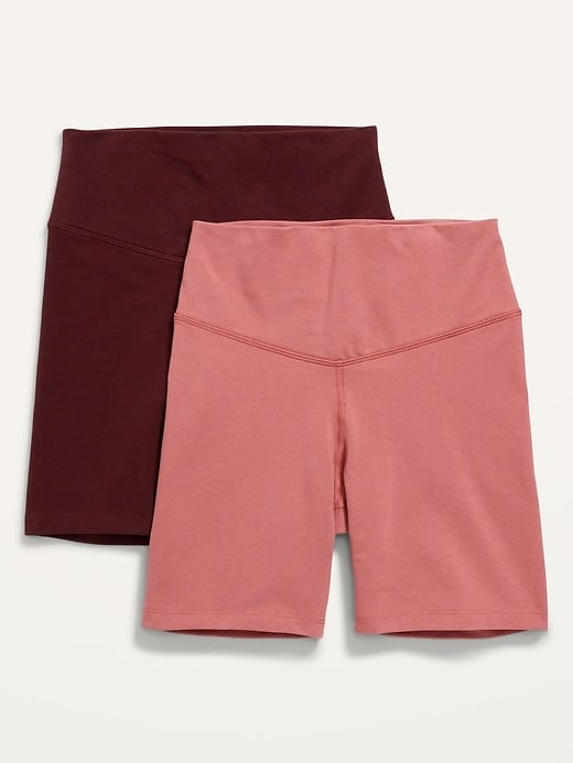Old Navy Extra High-Waisted PowerChill Hidden-Pocket Biker Shorts 2-Pack