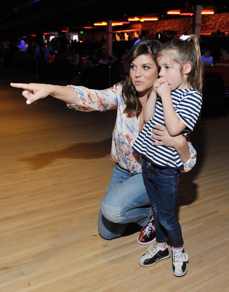 Tiffani Thiessen and Daughter at Bowling Event in LA 2016