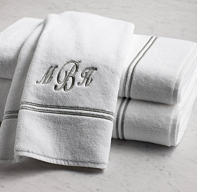 Hotel Satin Stitch Cotton Bath Towel