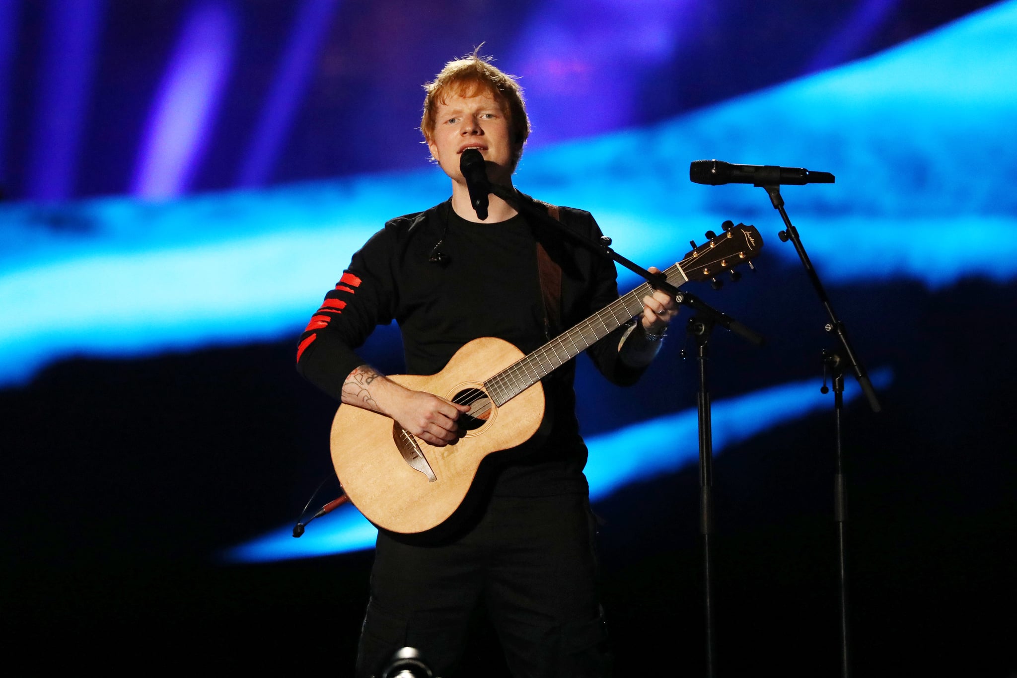 PARIS, FRANCE - SEPTEMBER 25: Ed Sheeran performs on stage during Global Citizen Live on September 25, 2021 in Paris, France. (Photo by Marc Piasecki/Getty Images For Global Citizen)