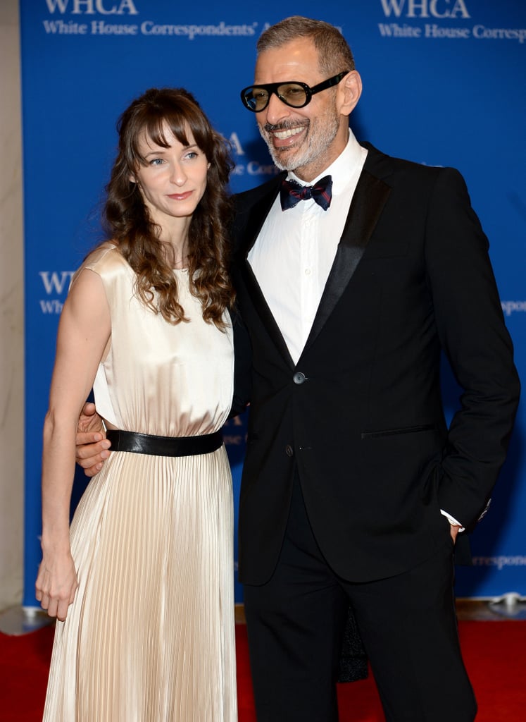 Jeff Goldblum had a good laugh on the red carpet with girlfriend Emilie Livingston.