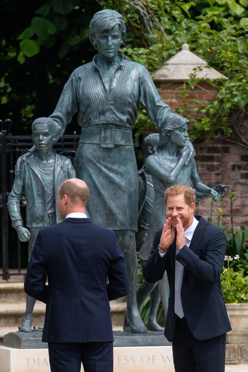 Princes William and Harry Unveil the Princess Diana Statue PS UK