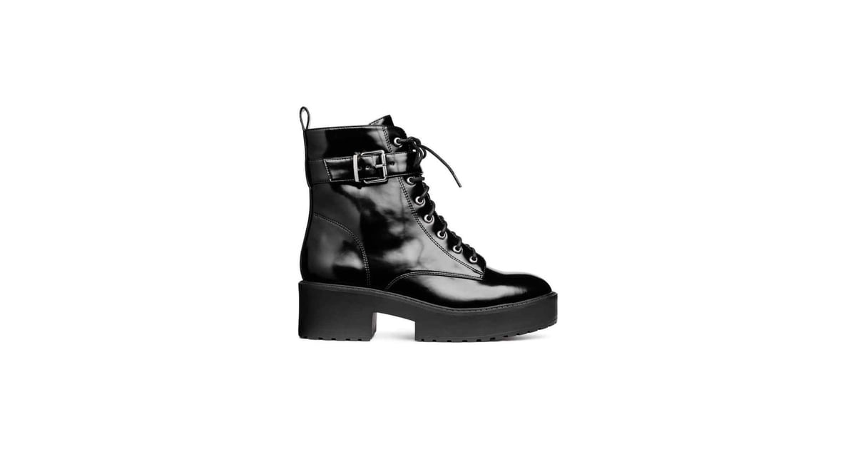 h&m platform combat boots
