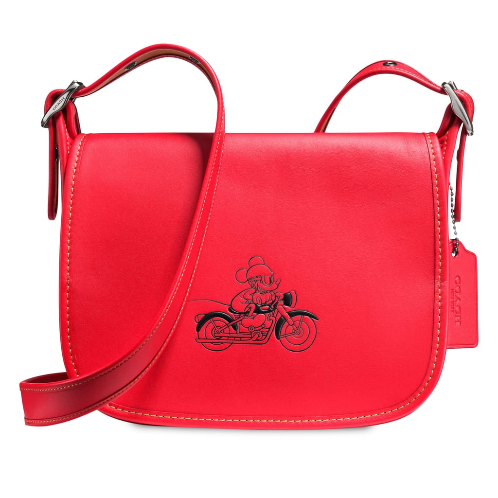 Mickey Mouse Patricia Saddle Leather Bag by Coach — Red ($350)