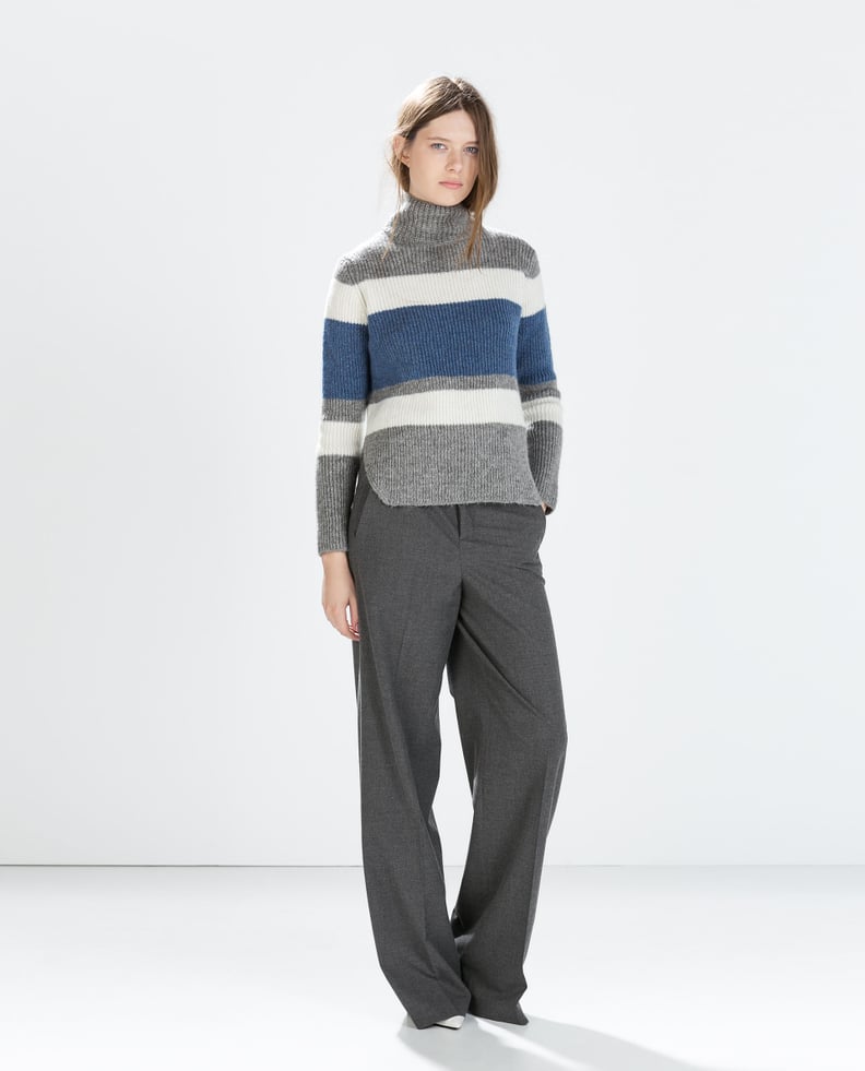 Zara Striped Turtleneck Sweater