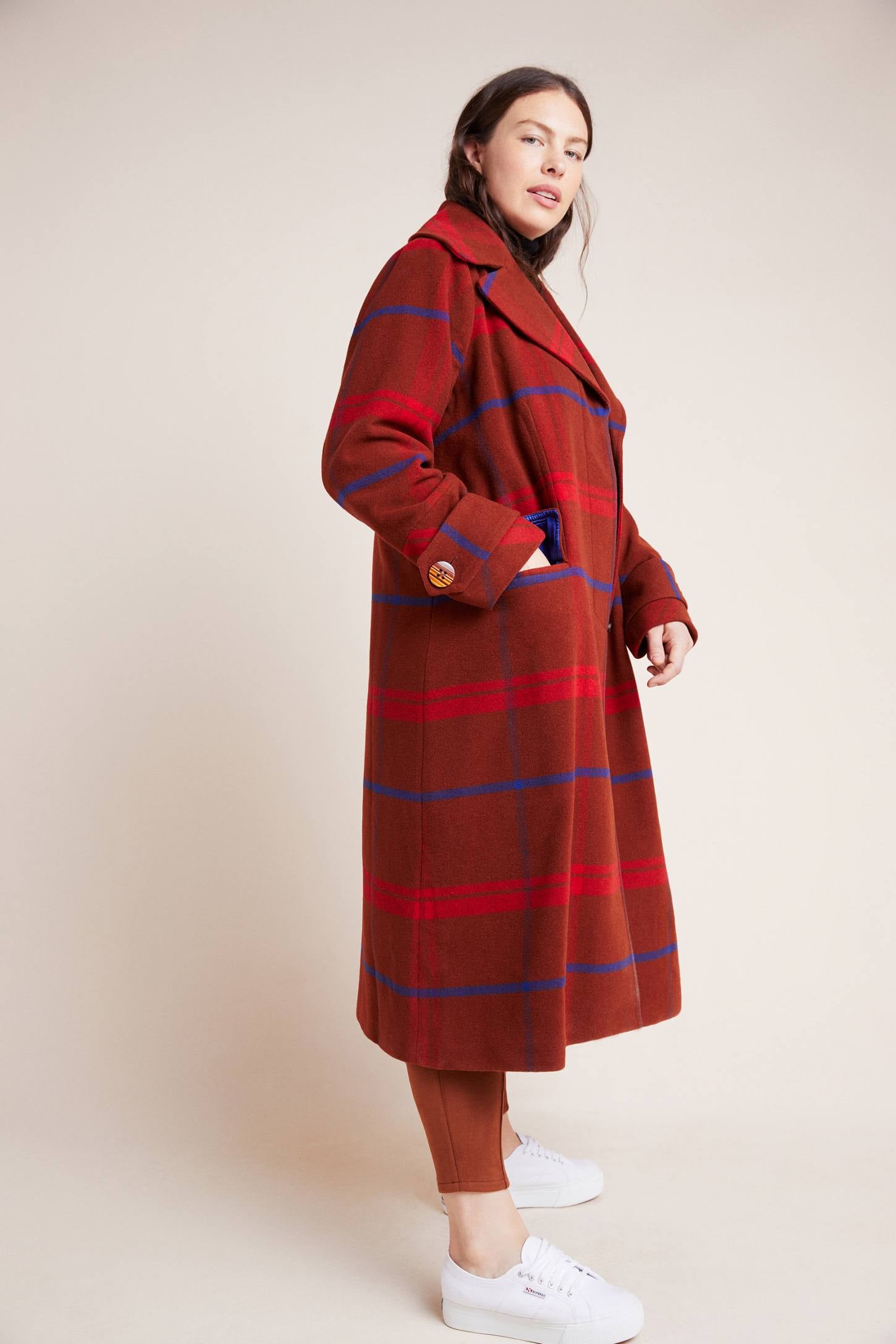 Anthropologie red clearance coat