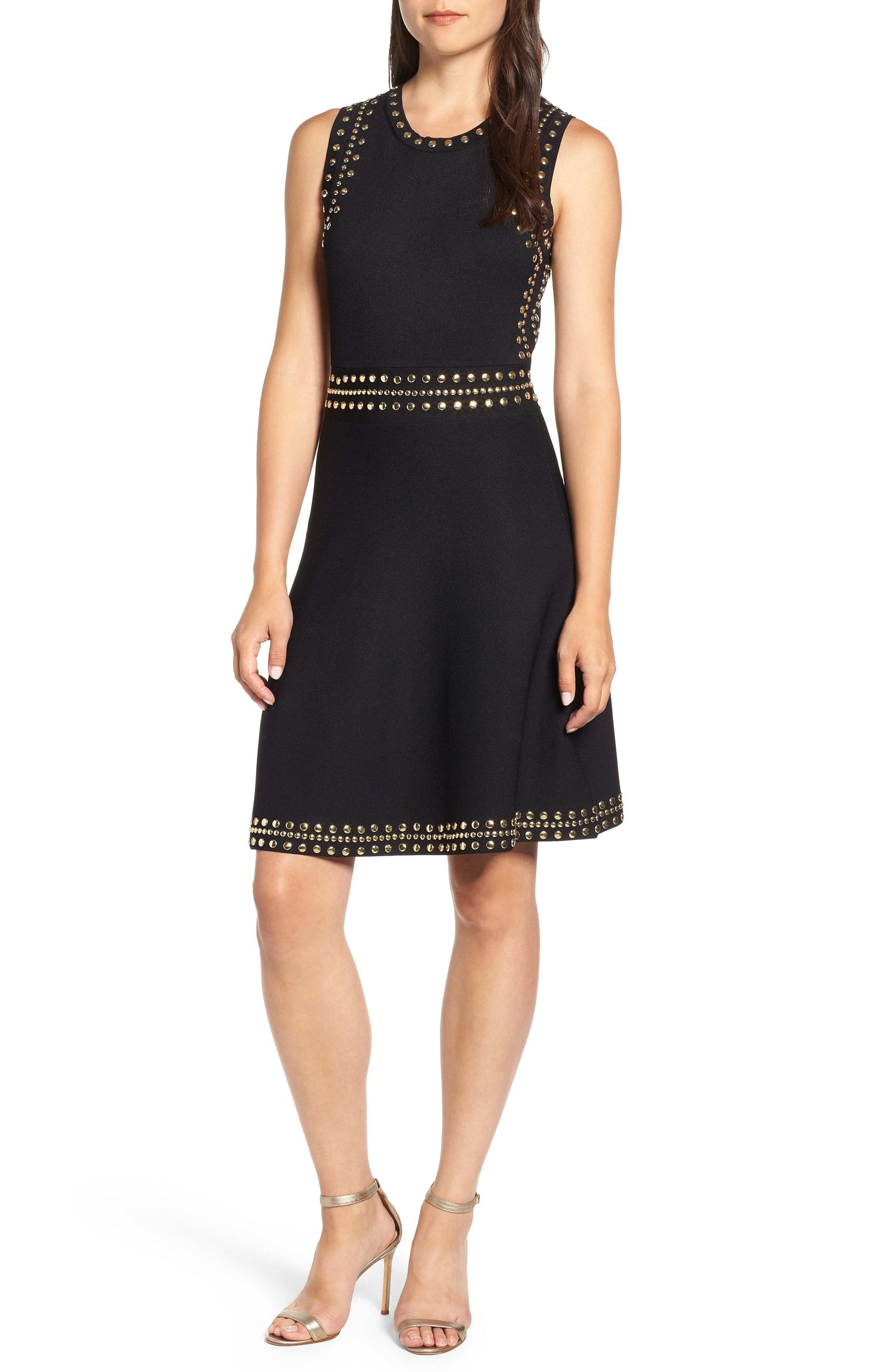 Michael Michael Kors Studded Fit & Flare Dress | We're Breathing a Sigh of  Relief, Because These 12 Dresses Can All Be Worn With a Bra | POPSUGAR  Fashion Photo 13