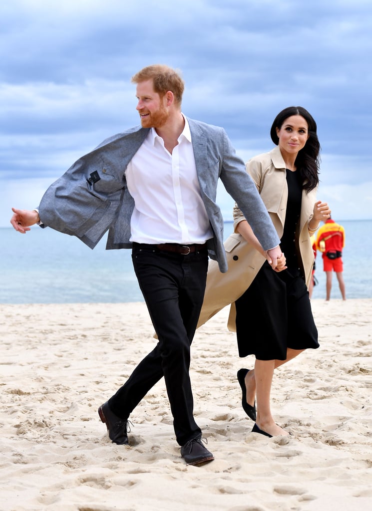 Meghan Markle Black Club Monaco Dress on the Beach 2018