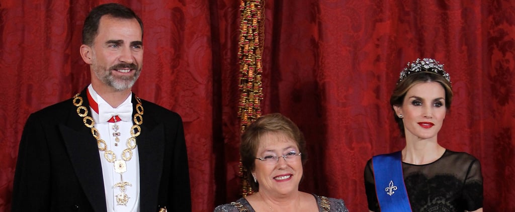 Queen Letizia at Chilean State Dinner 2014 | Photos