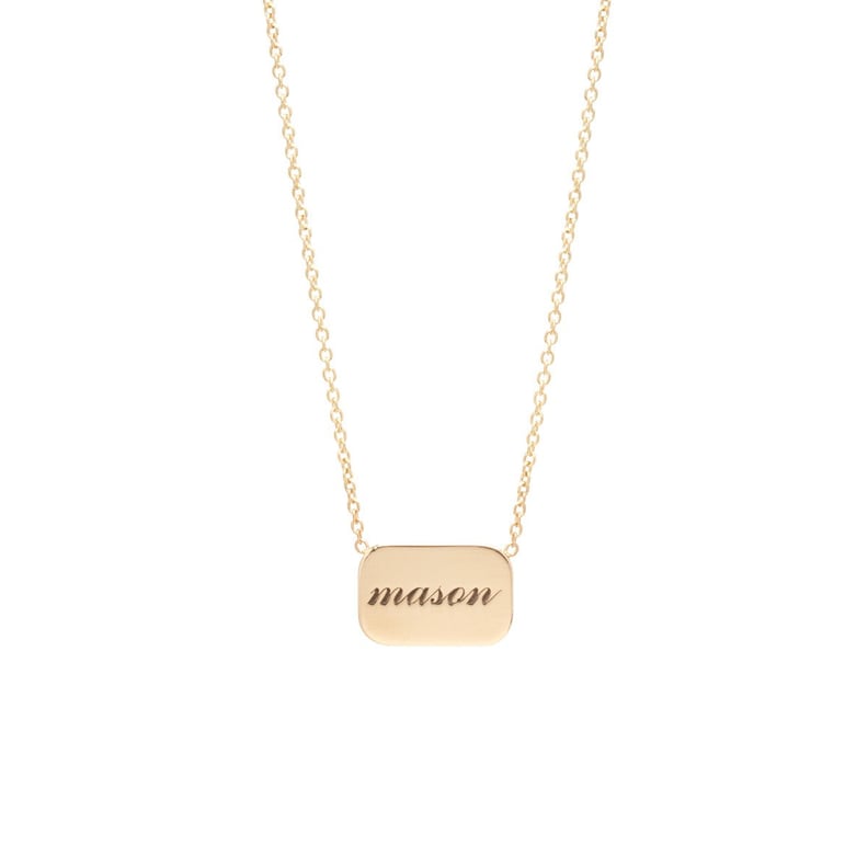 Zoe Chicco 14k Personalized Rounded Rectangle Necklace
