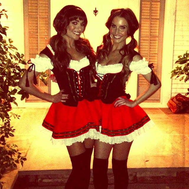 Lea Michele sported matching costumes with a friend for Halloween.
Source: Instagram user msleamichele