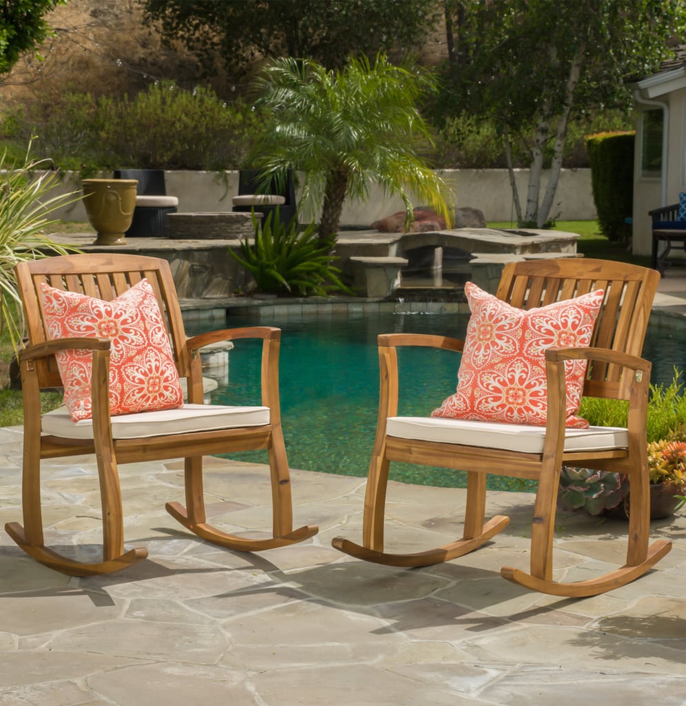 Acacia rocking online chair set