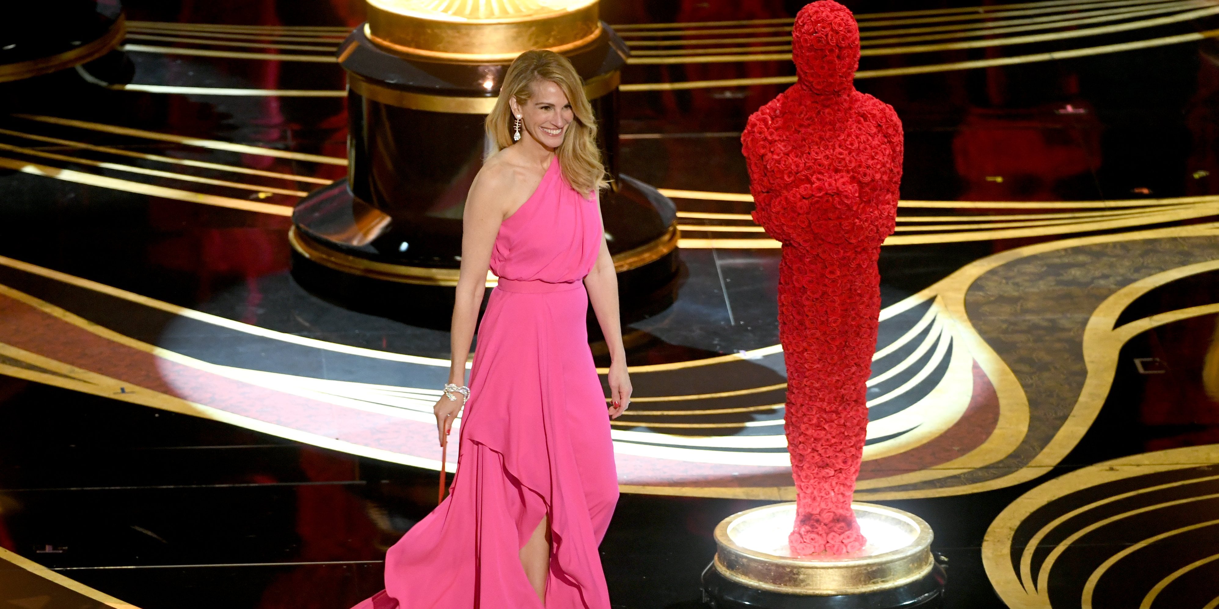 julia roberts pink dress oscars 2019 Dress Julia Roberts Oscar 2019 Julia Roberts Wore Stella McCartney Pants  And Dress To 2019 Golden