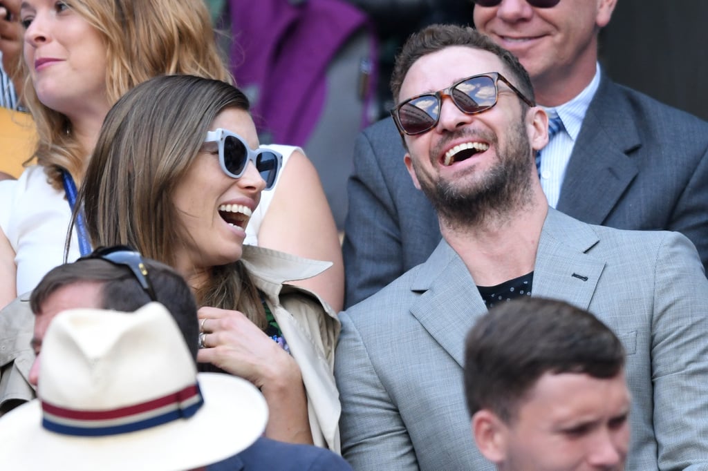 Justin Timberlake and Jessica Biel at Wimbledon July 2018