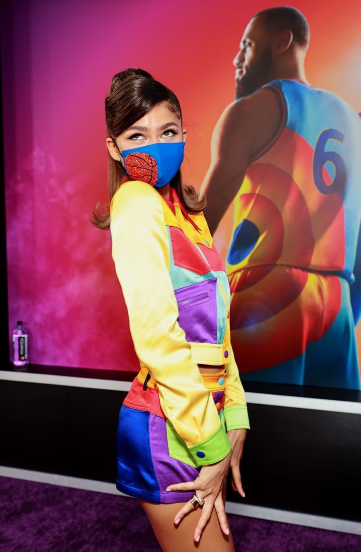 See Zendaya's Basketball Mask at the Space Jam: A New Legacy Premiere
